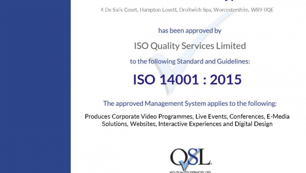 We're ISO 14001 recertified!