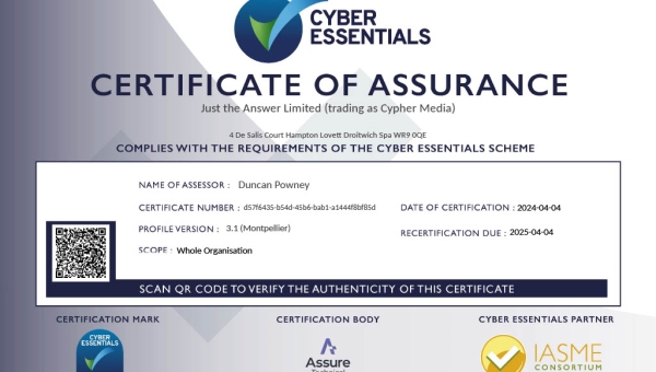 We're Cyber Essentials Recertified!