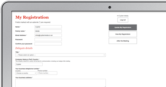 My Registration System